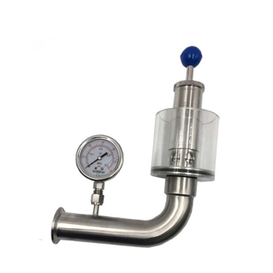 Santiary Stainless Steel Tri Clamp Spunding Valve with Pressure Gauge