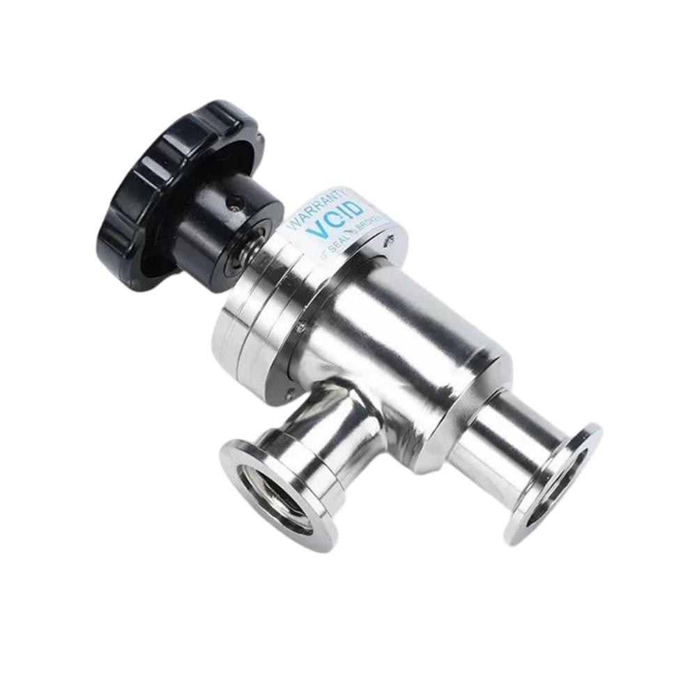 KF Flanged Manual Bellows Seal Vacuum Angle Valve Stainless Steel 304 