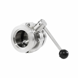 Manually ISO100 ISO160 Flanged Butterfly Valve Stainless Steel 304