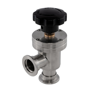 KF Flanged Manual Bellows Seal Vacuum Angle Valve Stainless Steel 304 
