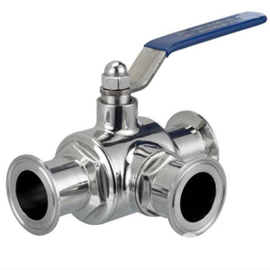 Sanitary Stainless Steel L Port Tri-clamp Manual Ball Valve 