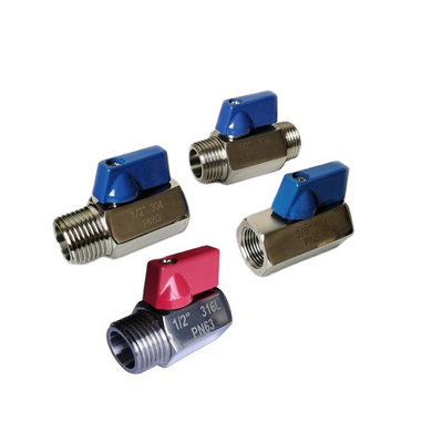 Stainless Steel Compact Threaded Low-profile Mini Ball Valve 
