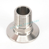 Sanitary Stainless Steel Tri Clamp to Male BSPT Adapter w/Hex Type