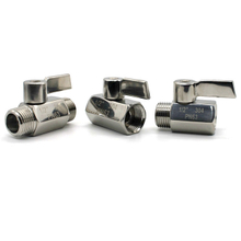 Stainless Steel Compact Threaded Ball Valve with Steel Handle