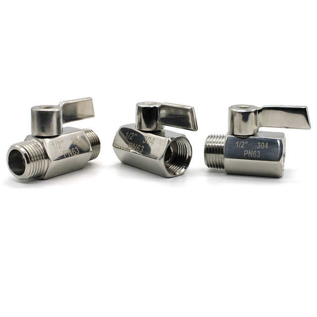 Stainless Steel Compact Threaded Ball Valve with Steel Handle from ...