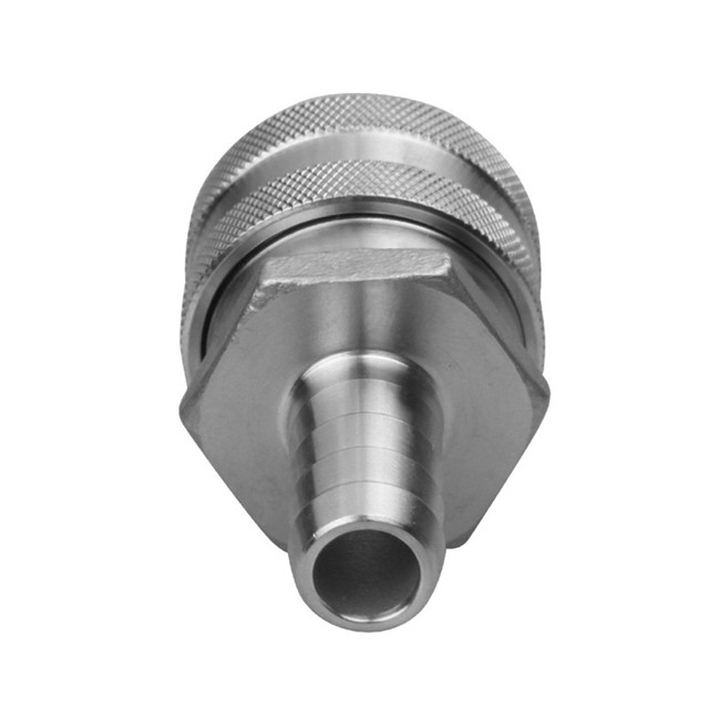 Stainless Steel 1/2 In. Barb X Female Quick Disconnect Adaptor from