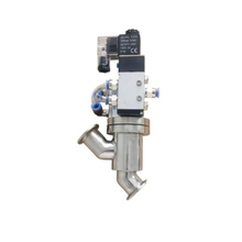 Y Type ISO-KF Flanged Pneumatic Bellows Sealed SS Angle Valves 