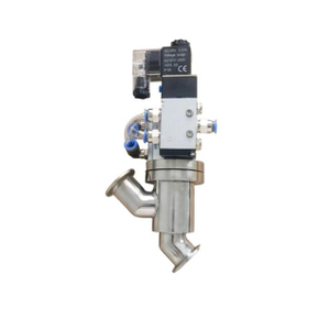 Y Type ISO-KF Flanged Pneumatic Bellows Sealed SS Angle Valves 