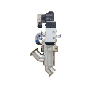 Y Type ISO-KF Flanged Pneumatic Bellows Sealed SS Angle Valves 