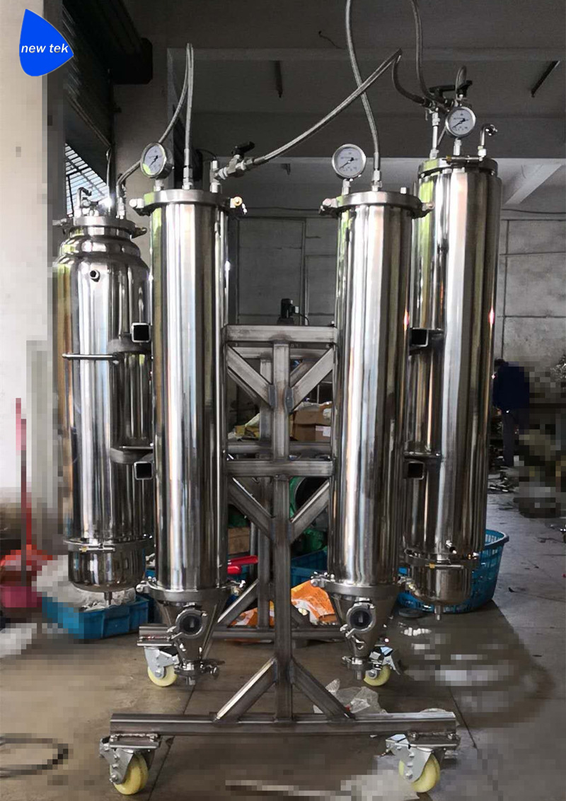 Stainless Large Multi Rack Extractor System w/ Solvent Columns/Collection Column