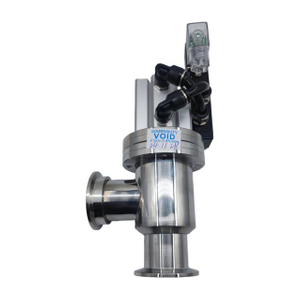 ISO-KF Flanged Pneumatic Bellows Sealed SS Angle Valves 