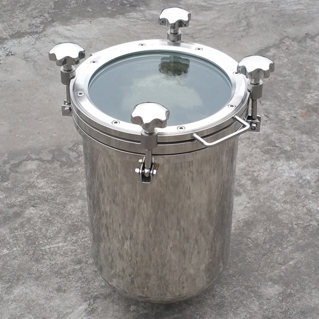 Sanitary Stainless Steel Top Open Tank with Full Sight Glass