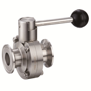 Sanitary Stainless Steel Clamp Ferrule Manual Butterfly Valve