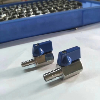 Stainless Steel Mini Ball Valve Female Threads to Hose Barb
