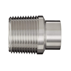 Sanitary MPT Fitting Butt Welded NPT Male Adapter