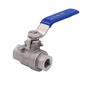 Full Port Ball Valve Stainless Steel 304 for Water, Oil, and Gas with Blue Locking Handles (1/2"NPT)