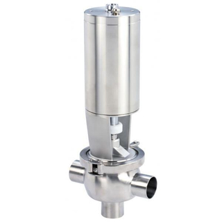 Hygienic SS316L Stainless Steel Pneumatic T Type Divert Valve